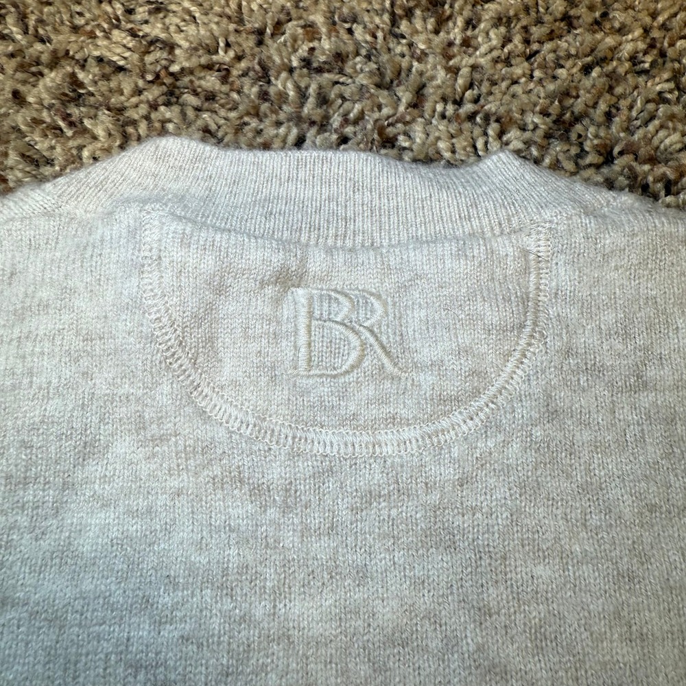 Banana‎ Republic Baby Merino Wool Cashmere Sweater Oatmeal Heather 18-24 Months - Picture 6 of 8